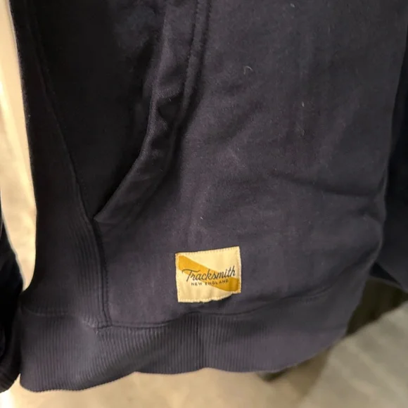 Tracksmith Trackhouse Sweatshirt Hoody, Navy, Large - Picture 2 of 6